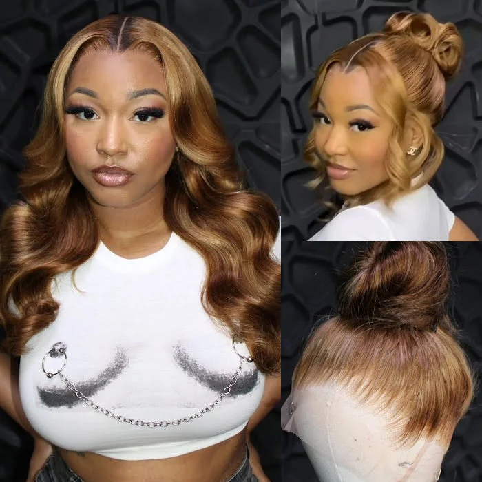 Lace wig with a straight texture for a sleek and minimalist lookNew 360 Lace Frontal Wigs With Hidden Strap #427 Highlight Snug Fit Affordable Body Wave Water Wave Deep Wave Human Hair Wig Special Sale