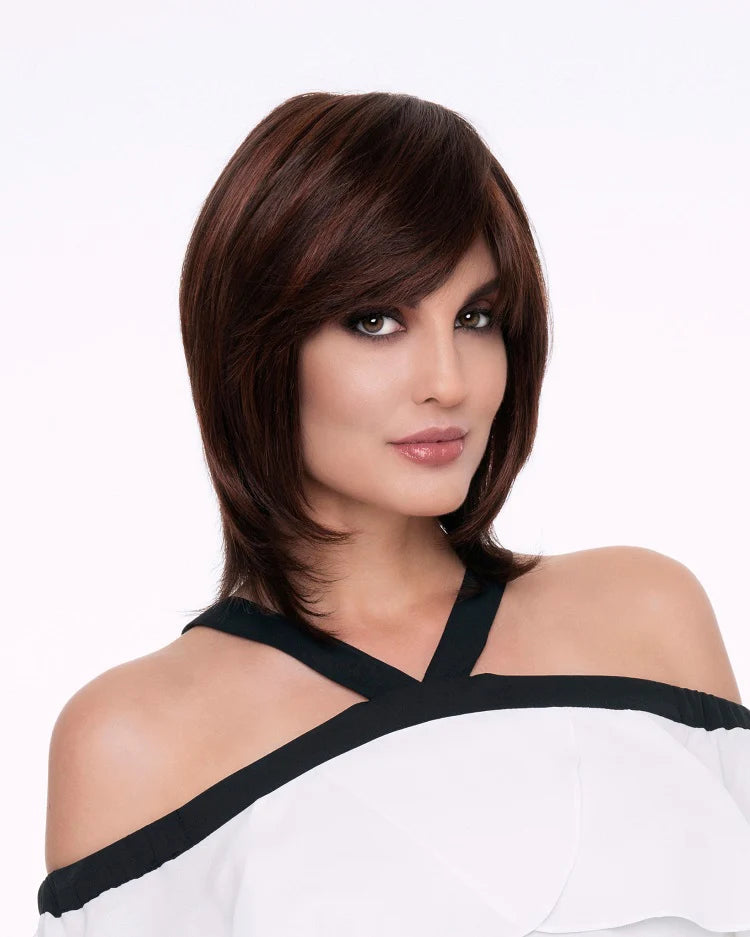 Human - hair wig with a side - swept bang for a sophisticated lookGrace by Envy