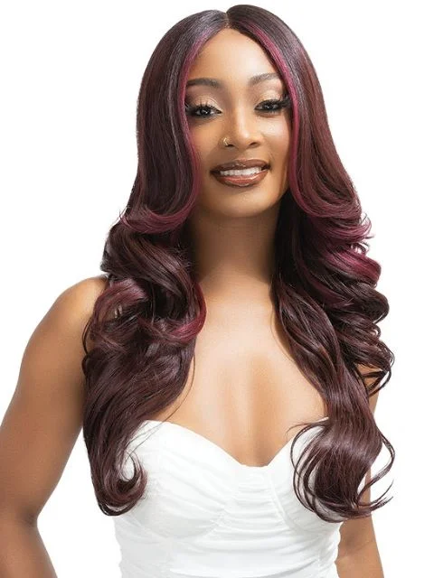 Lace wig with a straight texture for a sleek and minimalist lookJanet Collection 100% Human Hair Prime Unimix HD 360 with 13X6 Frontal Part Glueless LYRA Lace Wig