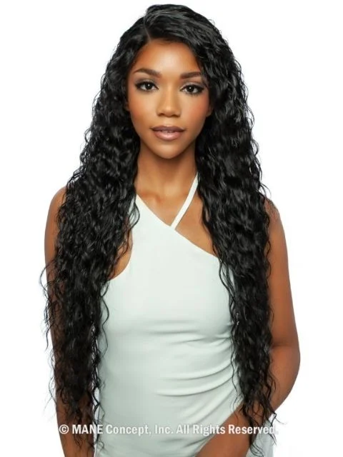 Full - lace wig with a natural - looking hairline for a seamless appearanceMane Concept 100% Unprocessed Human Hair Trill 13x4 HD Glueless Lace Wig - TRE216-WNW DEEP WAVE 30"