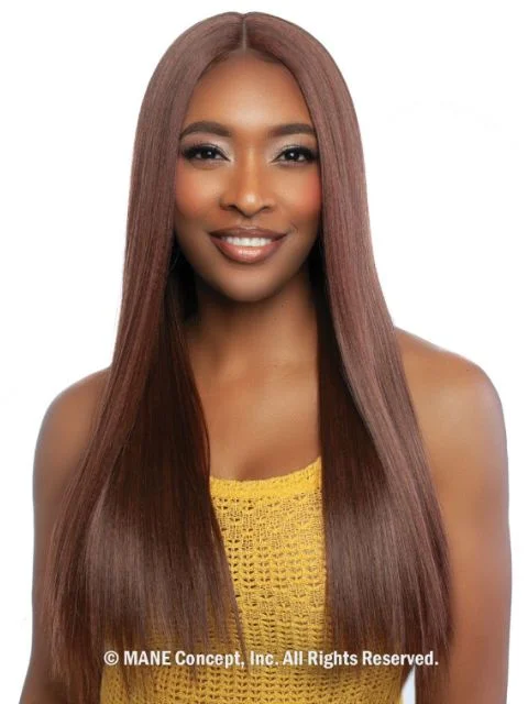 Human - hair lace wig for a luxurious and natural feelMane Concept Brown Sugar HD Caramel Fiesta Glueless Lace Front Wig  (BSCF201) -CARAMEL 01