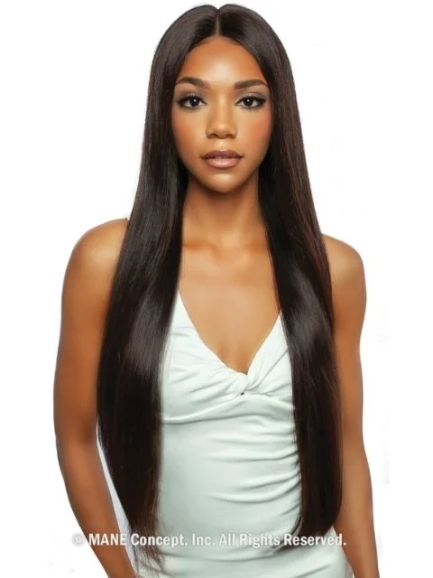 Lace wig in a chocolate - brown color for a rich and warm appearanceMane Concept Trill 100% Unprocessed Human Hair HD Lace Front Wig - TR210 STRAIGHT 30"