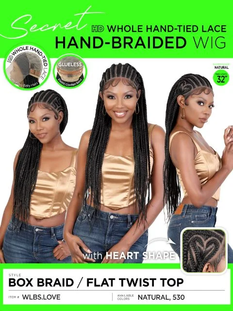 Adjustable - cap lace wig for a comfortable fitMotown Tress Secret HD Whole Hand-Tied Lace Hand Braided Wig- WLBS.LOVE