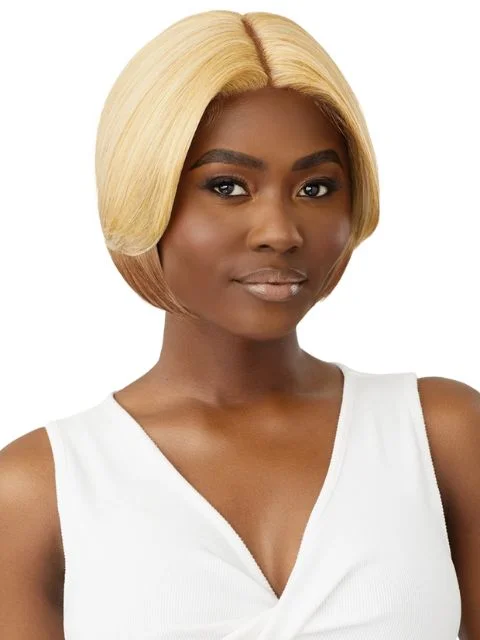 Synthetic lace wig with a heat - resistant formulaOutre HD Transparent Glueless Lace Front Wig - GIO