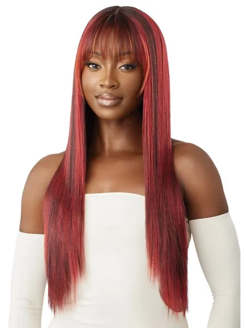 Lace wig with a 200 - density for a full and thick appearanceOutre Melted Hairline Premium Synthetic Glueless HD Lace Front Wig - LAILA