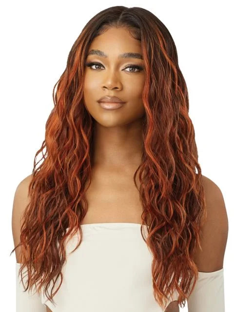 Lace wig with a curly texture for a bold and stylish choiceOutre Perfect Hairline Fully Hand-Tied 13X6 Glueless HD Lace Front Wig  - IRINA