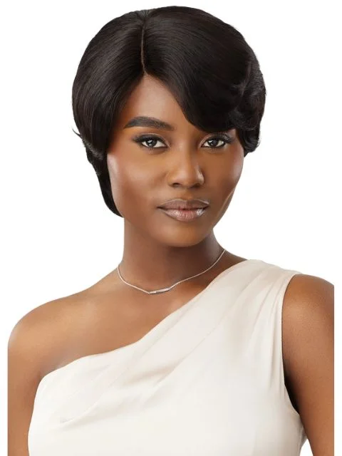 Full - lace wig with a natural - looking hairline for a seamless appearanceOutre Premium Duby Diamond Human Hair Lace Front Wig - HH-DOTTIE