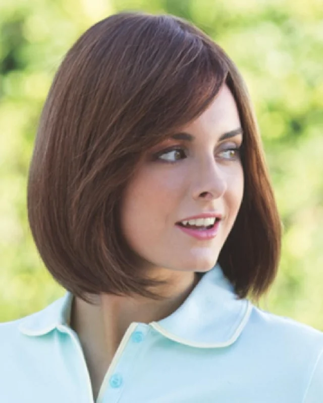 Human - hair wig with a middle - part for a classic and elegant styleQuinn