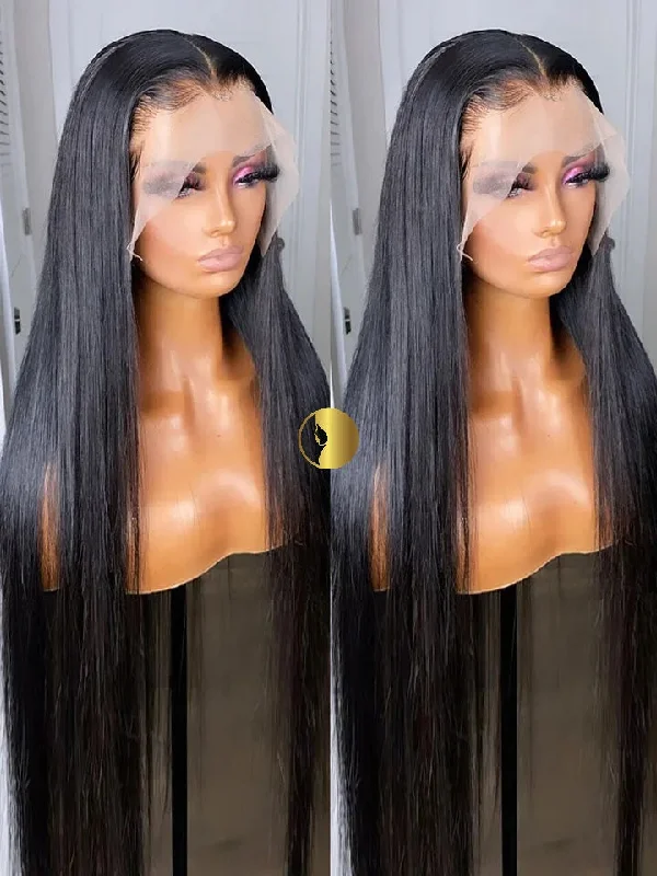 Lace wig with a pre - bleached knot for a natural - looking scalpRaw Vietnamese Straight Virgin Lace Wigs