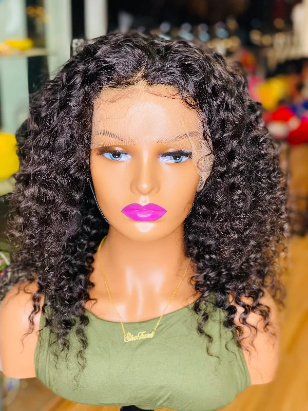 Lace wig with a wispy fringe for a soft and feminine lookRegina