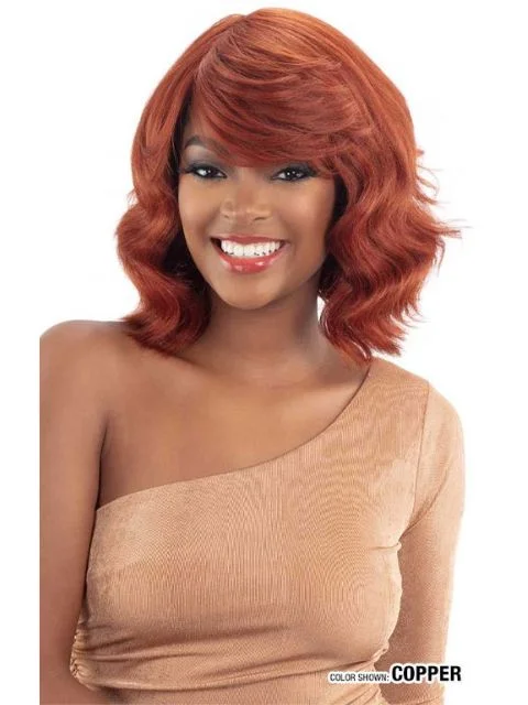 Full - lace wig with a natural - looking hairline for a seamless appearanceShake N Go Legacy Human Hair Blend CHICAGO Wig