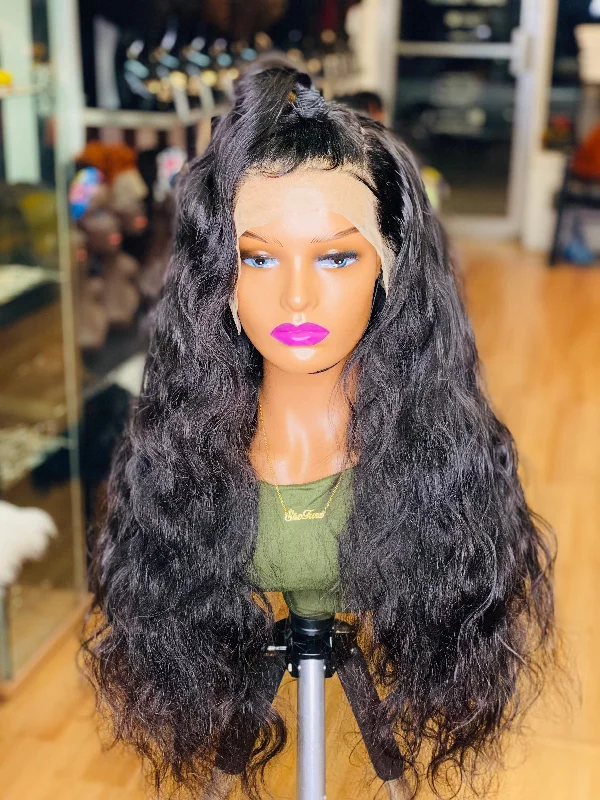 Lace wig with a middle - part for a classic and elegant styleZariyah