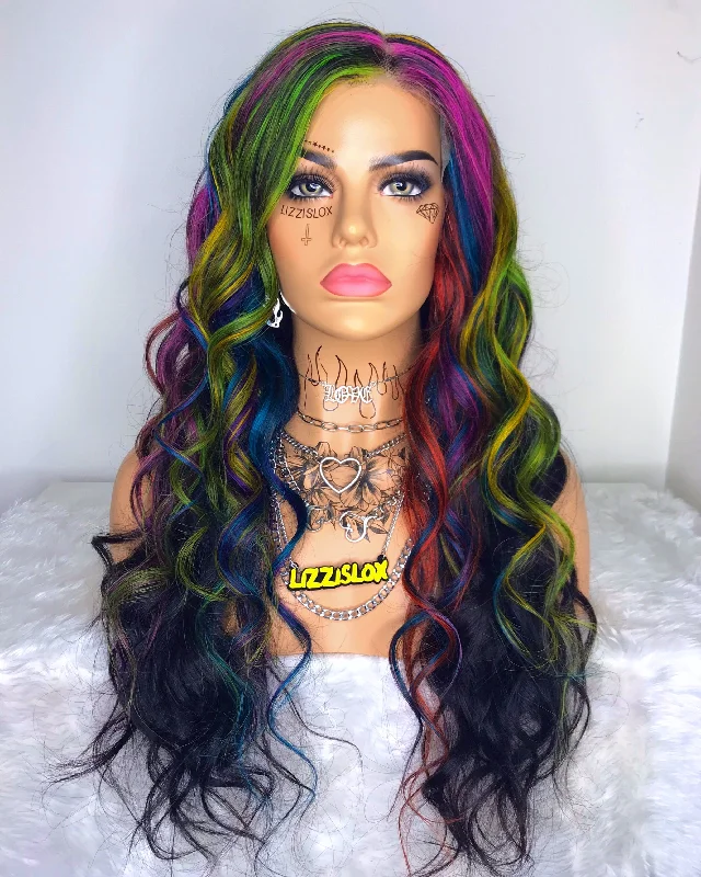 Colored wig with a pre - plucked hairline for a more natural lookDusk till Dawn - Lace Front - Large Cap