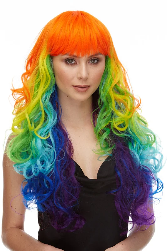 Colored wig with a red - orange hue for a warm and energetic lookChroma <br>Synthetic Wig