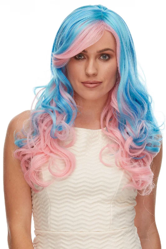 Colored wig in a vibrant pink color for a bold and eye - catching lookVenus <br>Synthetic Wig