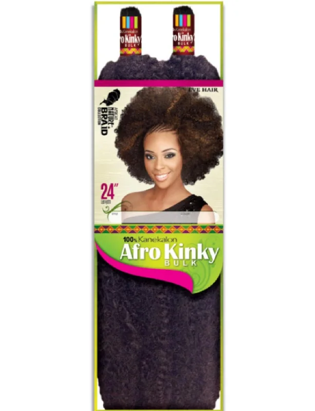 Braided wigs with a natural - looking scalp for a more realistic finishAfro Kinky Bulk 24"