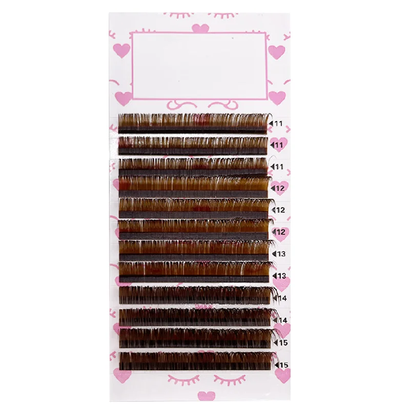 Box braided wigs with jumbo size for a bold lookBrown Mix Tray 11mm-15mm / 14mm-18mm Thickness 0.07 D Curl  Handmade Soft Natural  Eyelash Extensions Individual Lashes Tray (12 Lines)