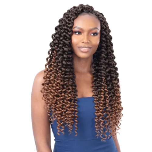 Human hair braided wigs for a luxurious feelFreetress Shirley Curl 18"