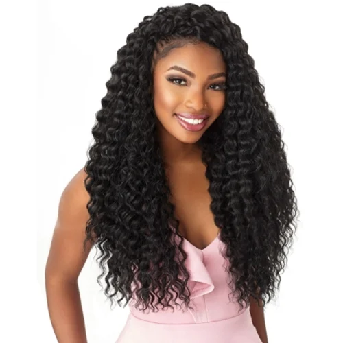 Braided wigs with a water - wave texture for a unique lookLulutress Deep Twist 18"