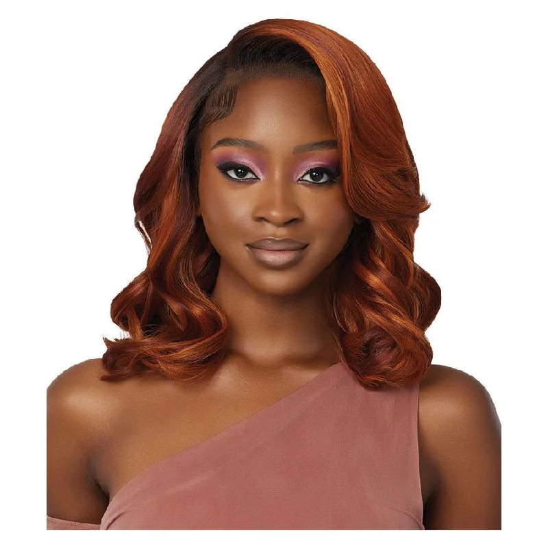 Lace wig with a curly texture for a bold and stylish choiceOutre Perfect Hairline 13" x 4" Glueless Synthetic HD Lace Frontal Wig - Jeannie