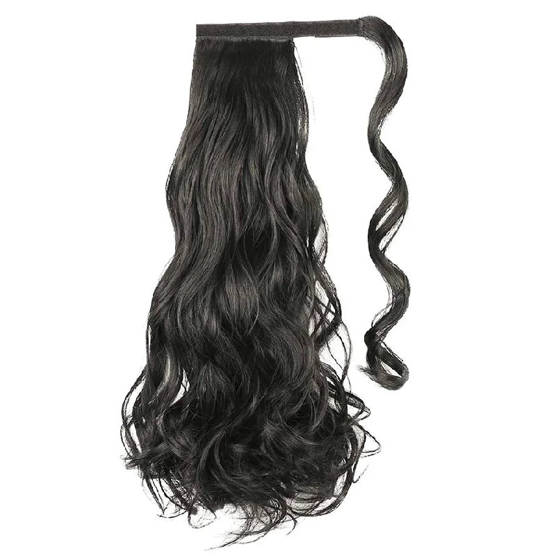 Adjustable - cap braided wigs for a comfortable fitPonytail Wavy Natural