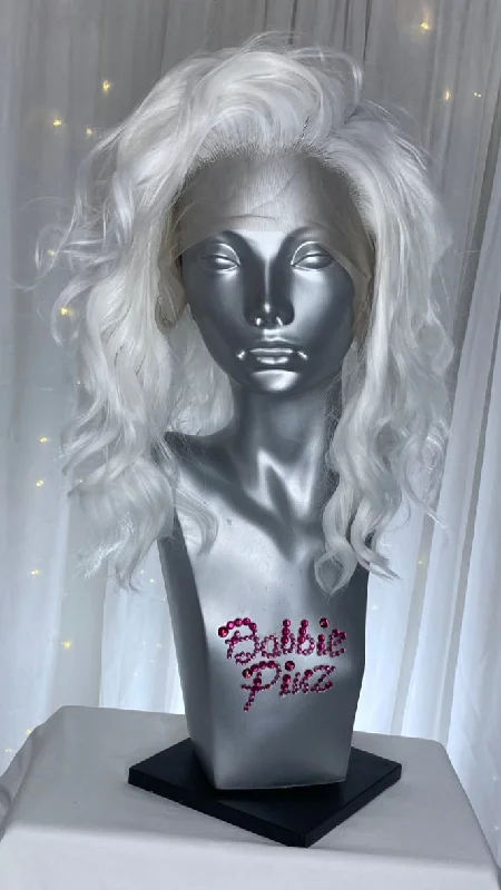 Lace wig with a side - part for a more flattering look"Sabrina" - Platinum White