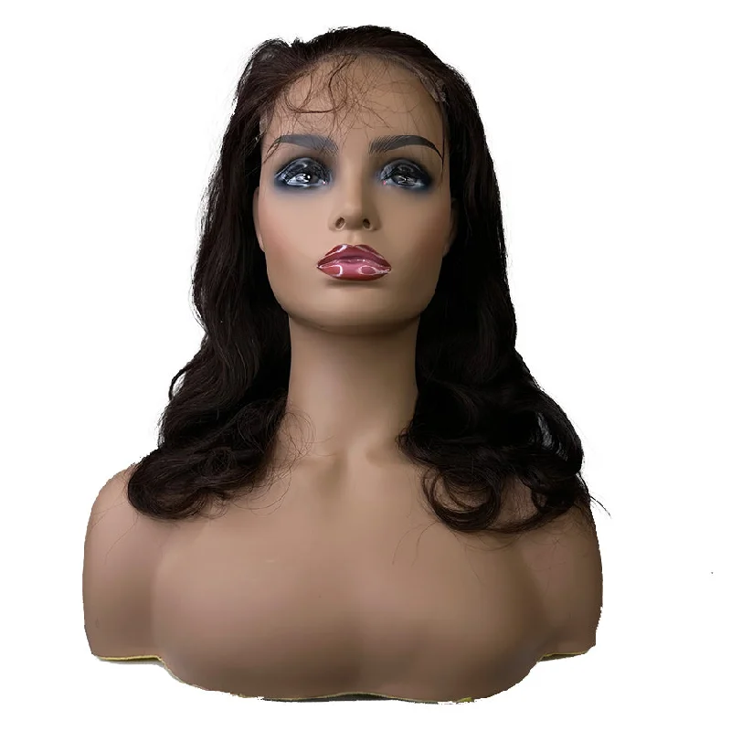 Bob - length braided wigs for a short and sassy look#4 Swiss 8A Malaysian Body Wave Lace Closure Human Hair Wig