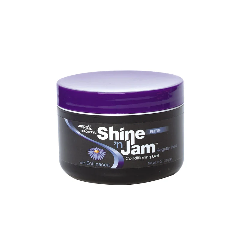 Lace wig with a side - part for a more flattering lookAMPRO Shine 'n Jam Conditioning Gel [REGULAR HOLD] 8oz