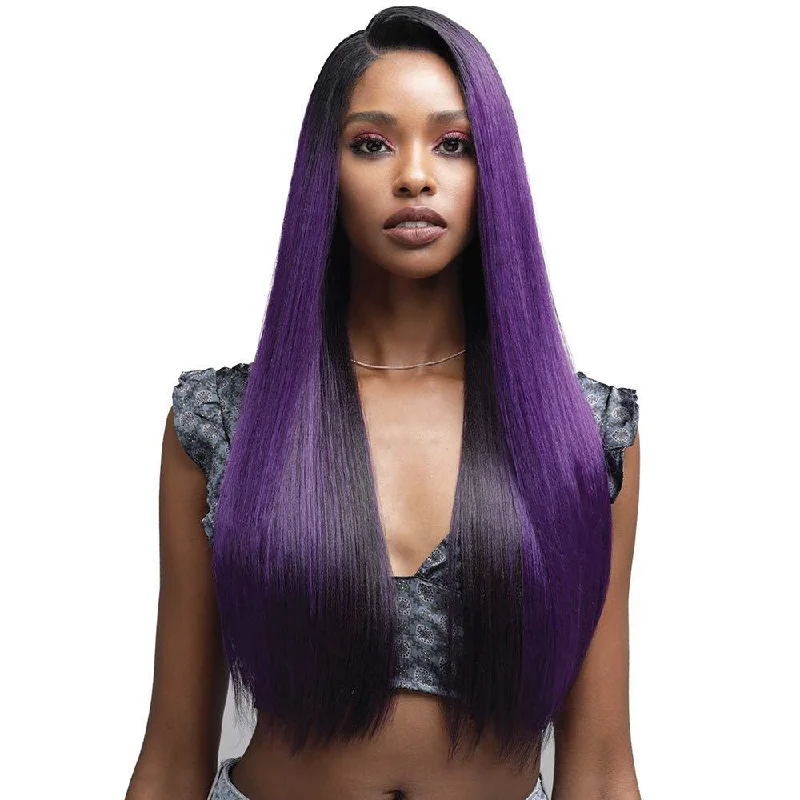 Lace wig with a silk - base cap for a comfortable and smooth feelBobbi Boss Human Hair Blend 13x4 Lace Frontal Wig - Dayana