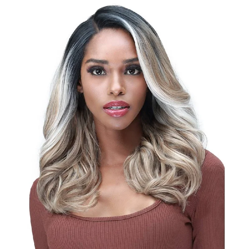 Lace wig with a silk - base cap for a comfortable and smooth feelBobbi Boss Premium Synthetic 13" x 4" Deep HD Lace Front Wig - MLF243 Harena (1 - Jet Black only)