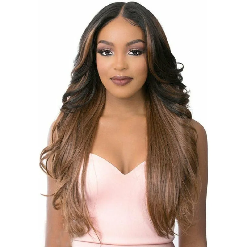 Lace wig with a wispy fringe for a soft and feminine lookIt's A Wig! 5G True HD Synthetic Lace Front Wig - HD T Lace Young (TT1B99J530 only)