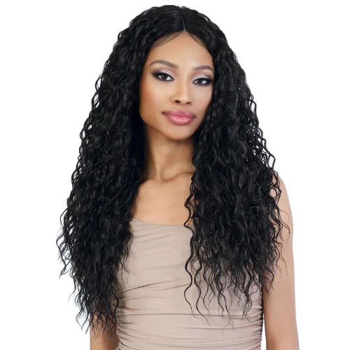 Lace wig with a pre - bleached knot for a natural - looking scalpLDP-Maxin HD Synthetic Lace Part Wig by Motown Tress