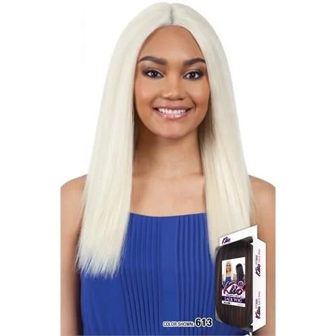 Lace wig with a pre - bleached knot for a natural - looking scalpModel Model Klio Synthetic Lace Front Wig - KLW-030 (613, OT27, OT530 & OTCOPPER only)