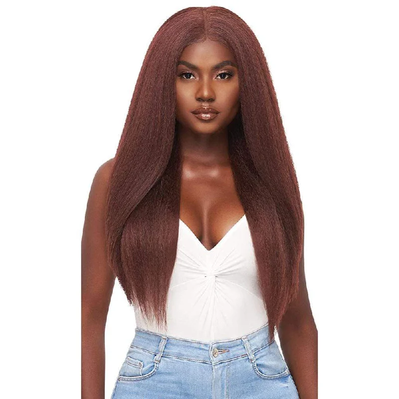 Lace wig with a wispy fringe for a soft and feminine lookOutre Perfect Hairline 13x6 Lace Frontal Wig - Katya