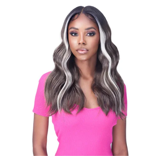 Lace wig with a middle - part for a classic and elegant styleUGL103 Judie Synthetic Lace Front Wig by Laude & Co.