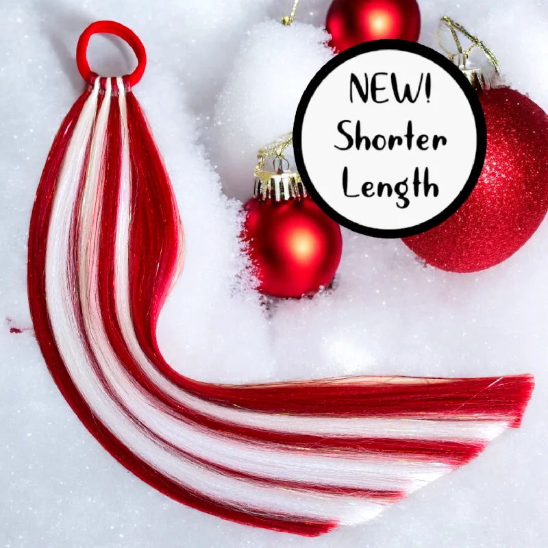 Blonde - colored ponytails for a sun - kissed and trendy look16” Short Candy Cane Shimmer Tail