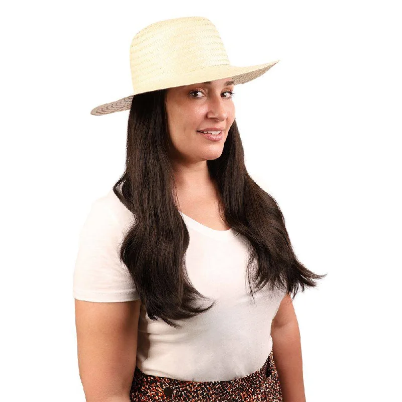 Long - length wig with a pre - bleached knot for a natural - looking scalp24" HatFall Wig Soft Black