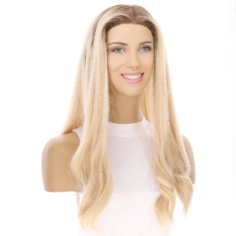 Adjustable - cap long - length wig for a comfortable fit22" Princess Silk Top Wig Platinum Blonde