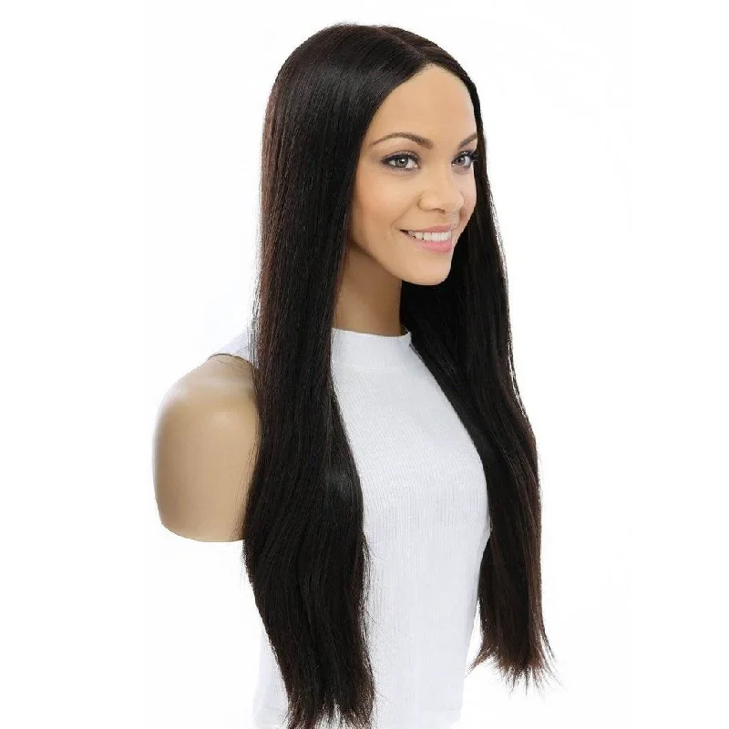 Synthetic long - length wig with a natural - looking texture24" Secret Lace Top Wig #2 Neutral Dark Brown