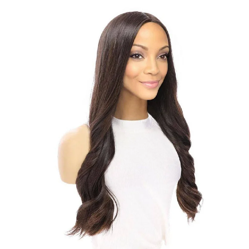 Long - length wig with a middle - part for a classic and elegant style24" Luxe Skin Top Wig #4 Dark Brown