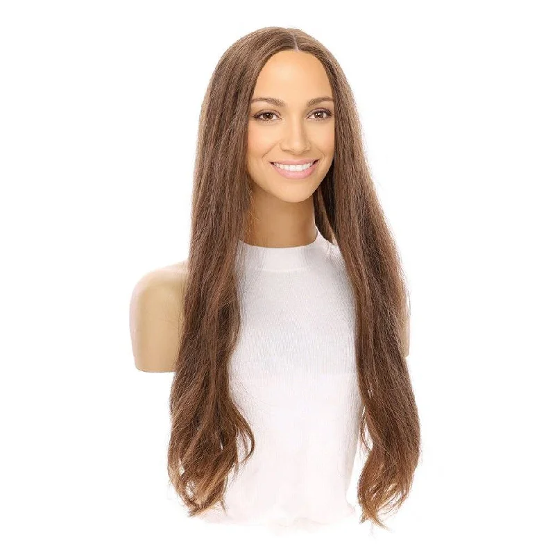 Long - length wig with a honey - blonde color for a warm and sunny appearance26" Divine Luxe Lace Top Wig  #10 Neutral Light Brown