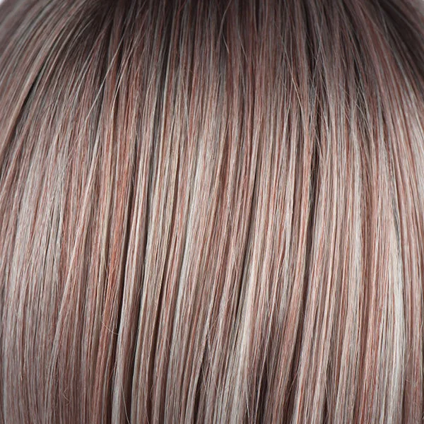 Rooted Pink Pearl | Medium Brown Root with Pink and Pearl Blonde Highlights