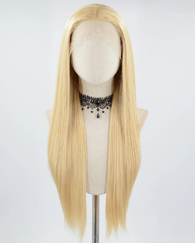 Long - length wig with a curly texture for a bold and stylish choiceBlonde Straight Synthetic Lace Front Wig WW679