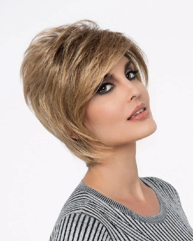 Short wig with a geometric pattern for a unique and fashion - forward designChantel Wig by Envy | Synthetic Hair | Average Cap