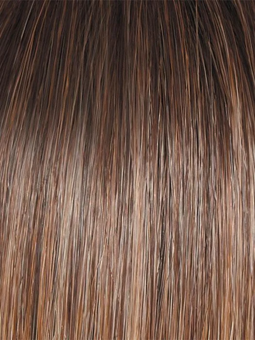 RL12/22SS SS CAPPUCCINO | Light Golden Brown Evenly Blended with Cool Platinum Blonde Highlights with Dark Roots