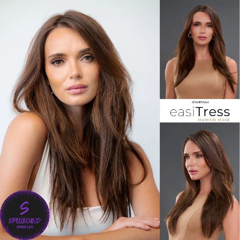 Adjustable - cap short wig for a customized and comfortable fiteasiExtensions 16" Human Hair Extensions - easiTress Human Hair Collection by Jon Renau