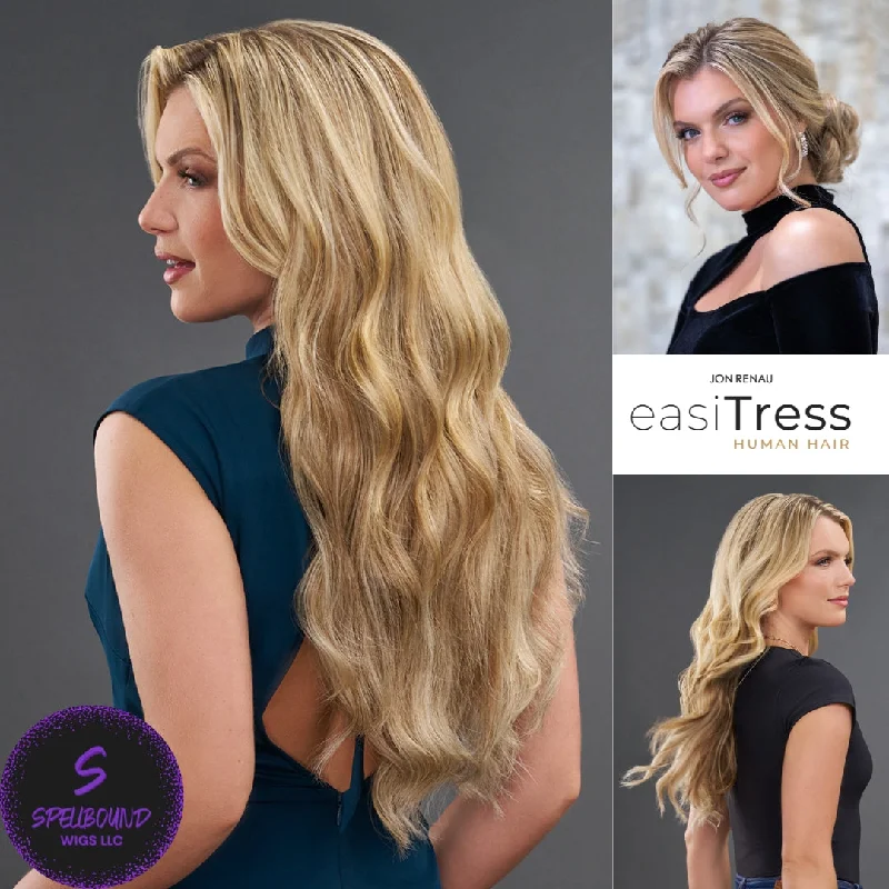 Short wig with a wavy texture for a beachy and relaxed lookeasiExtensions 20" Human Hair Extensions - easiTress Human Hair Collection by Jon Renau