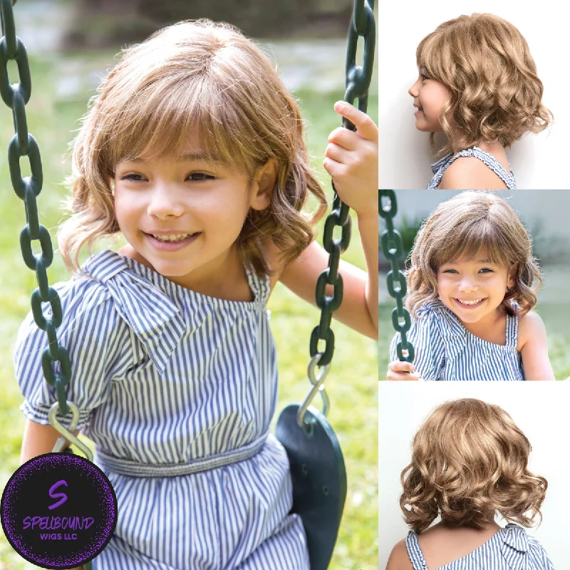 Long - length wig with a wavy texture for a beachy and romantic lookElsie - Children's Wig Collection by Amore