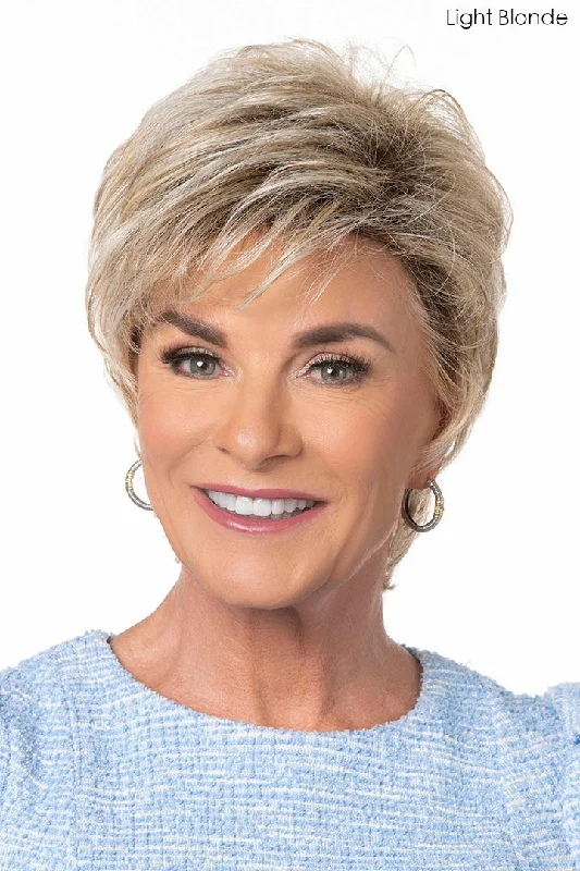 Short wig with a pre - plucked hairline for a more natural lookFantastic Wig by Toni Brattin | Heat Friendly Synthetic Hair | Large Cap