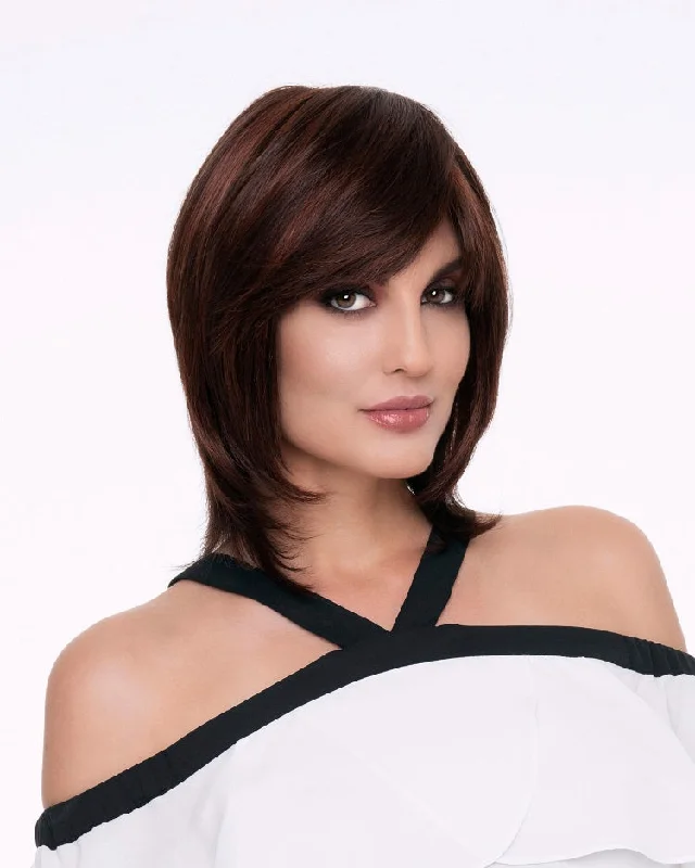 Lace - front short wig for a seamless and realistic hairlineGrace Wig by Envy | Human Hair/Heat Friendly Synthetic Blend Hair | Average Cap